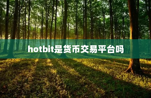 hotbit是货币交易平台吗
