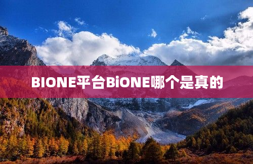 BIONE平台BiONE哪个是真的