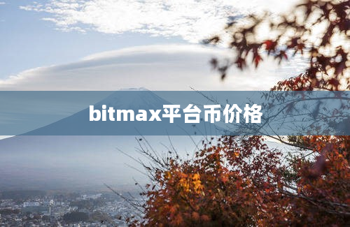 bitmax平台币价格